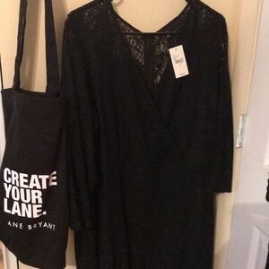 NWT Lane Bryant Black Lace Dress Size 20